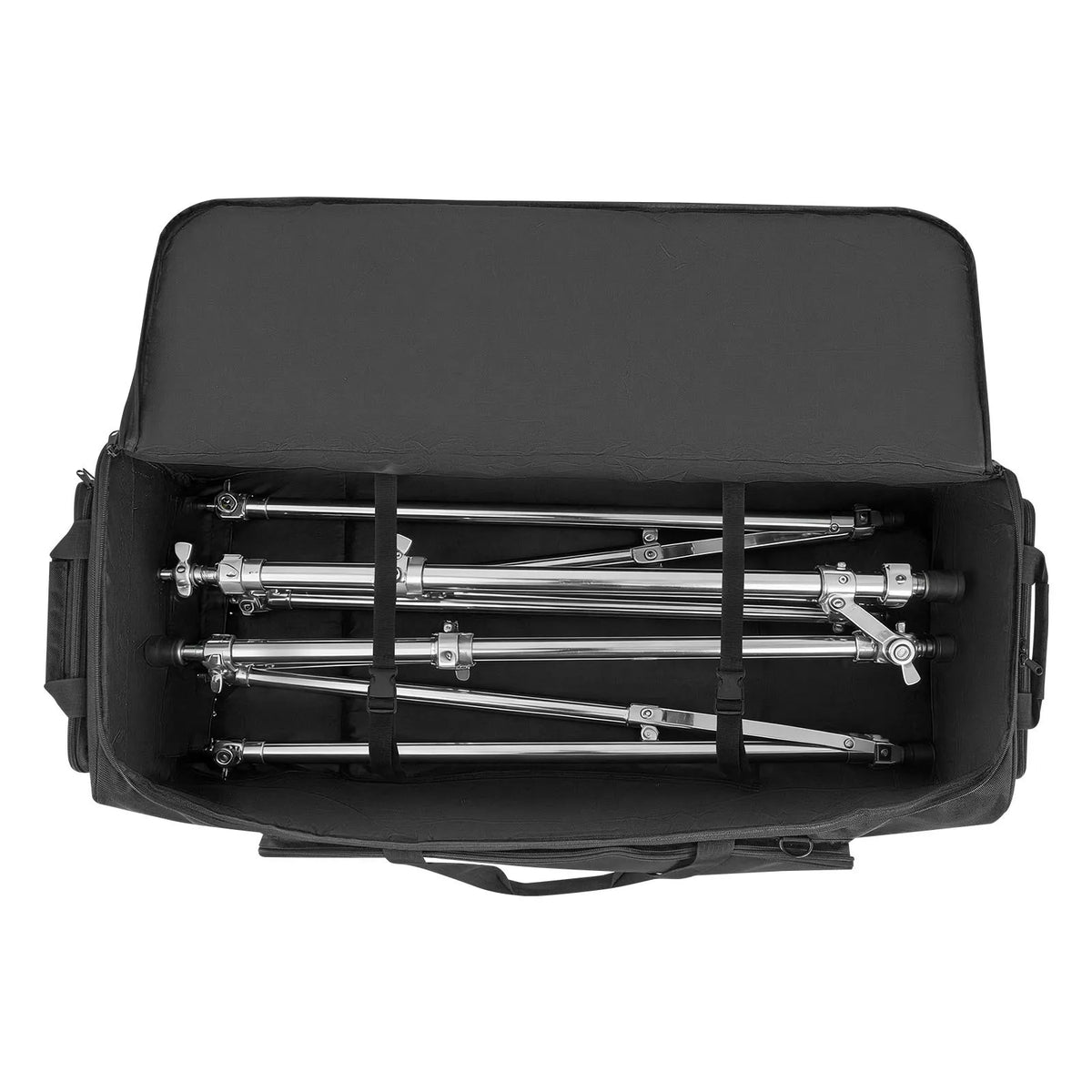 VEVOR Drum Hardware Bag with Wheels, 1680D, Multiple Pockets, Black