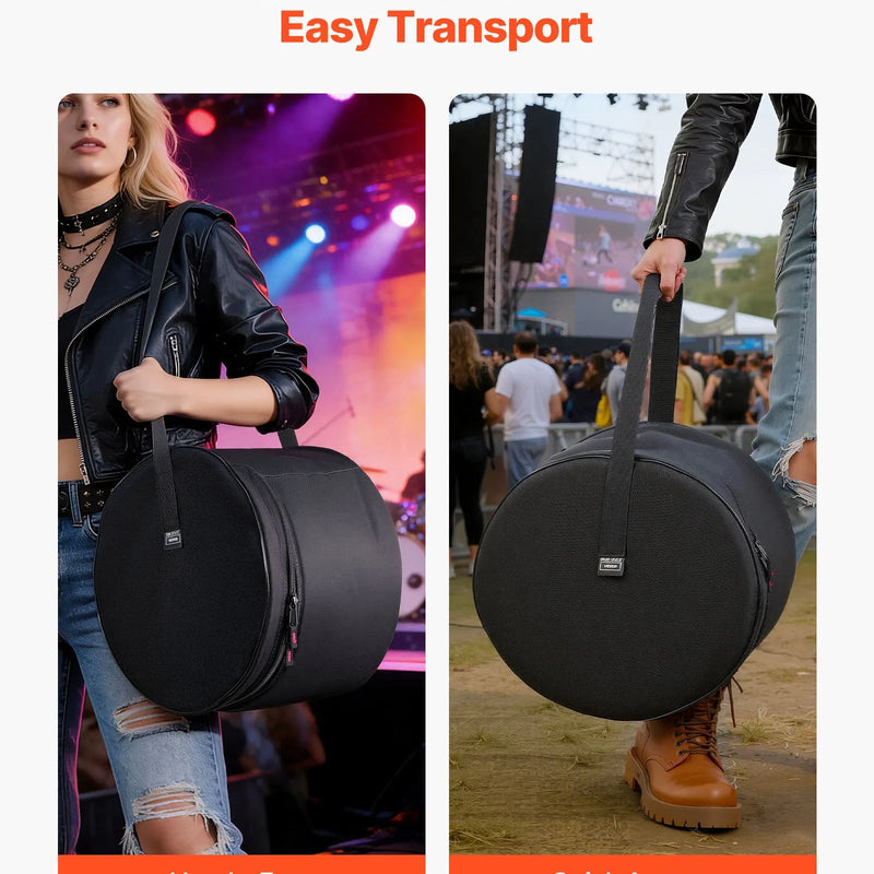 VEVOR 5 daļu bungu somu komplekts, 600D, polsterētas bungu somas basbungu, tomiem un mazajai bungai, biezs polsterējums, viegli aizsargpārvalki, transportēšanas un uzglabāšanas somas ar pārnēsāšanas rokturi, bungu un piederumu aizsardzībai