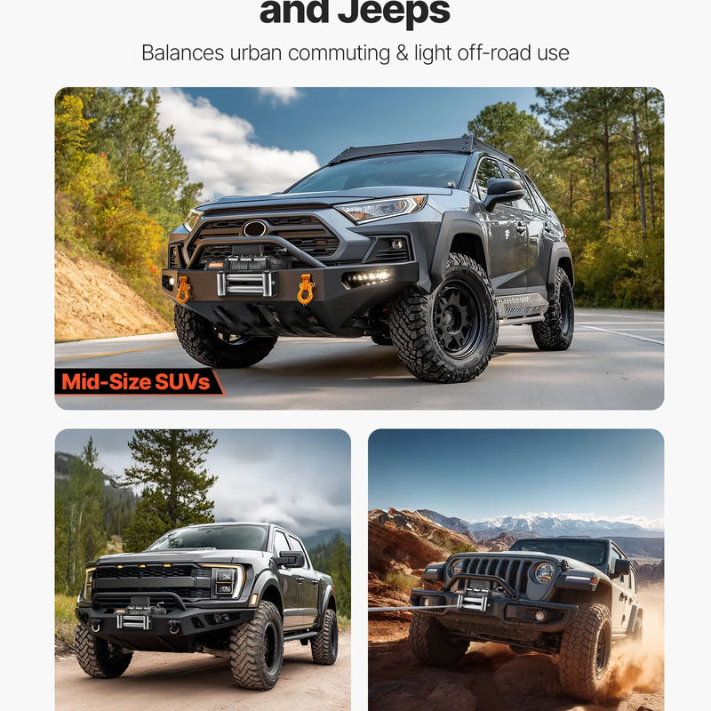 EVOR elektriskā vinča, 4 500 kg vilkšanas jauda, 12 V līdzstrāvas kravas auto vinča ar Φ8,3 mm × 19,8 m tērauda trosi, bezvadu un vadu tālvadība, IP55 ūdensizturība SUV, Jeep, piekabju, laivu un bezceļu transportlīdzekļu vilkšanai