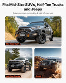 EVOR elektriskā vinča, 4 500 kg vilkšanas jauda, 12 V līdzstrāvas kravas auto vinča ar Φ8,3 mm × 19,8 m tērauda trosi, bezvadu un vadu tālvadība, IP55 ūdensizturība SUV, Jeep, piekabju, laivu un bezceļu transportlīdzekļu vilkšanai