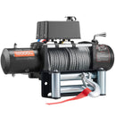 VEVOR elektriskā vinča, 12 V, vilkšanas jauda 5400 kg, tērauda trose Ø9,1 mm × 26 m, bezvadu un vadu tālvadība, piemērota SUV, Jeep, piekabēm, laivām un bezceļu transportlīdzekļiem