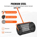 VEVOR Komposta Izkliedētājs, Regulējams Rokturs 62-65 cm, 61 cm Platums, Pulverkrāsots Tērauda Sietiņu Grozs, Mēslojuma, Augsnes, Komposta Izkliedēšanai