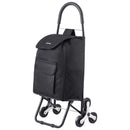 VEVOR kāpņu rati, salokāmi, 35 L soma, ar 6 riteņiem