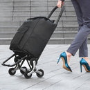 VEVOR kāpņu rati, salokāmi, 35 L soma, ar 6 riteņiem