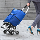 VEVOR kāpņu rati, salokāmi, 36 L soma, ar 6 riteņiem