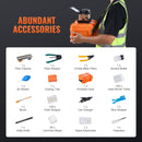 VEVOR šķiedru sapludināšanas iekārta, 4 motori, 6 s sapludināšana, 13 s sildīšana, 7800 mAh akumulators