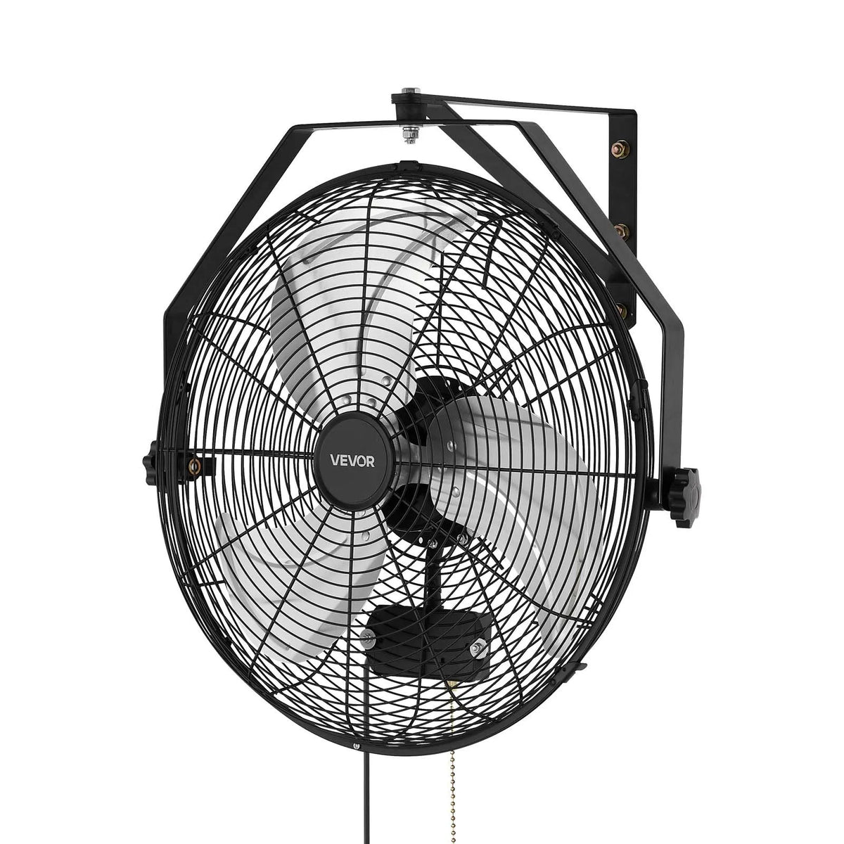 VEVOR seinaventilaator, 450 mm, IP44, 3 kiirust, suur õhuvoolu ulatus, reguleeritav pöördenurk, võimas, tööstuseks, äripindadele, garaažidesse, töökodadesse ja spordisaalidesse