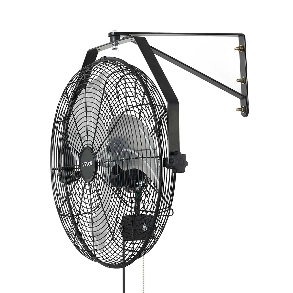VEVOR seinaventilaator, 450 mm, IP44, 3 kiirust, suur õhuvoolu ulatus, reguleeritav pöördenurk, võimas, tööstuseks, äripindadele, garaažidesse, töökodadesse ja spordisaalidesse