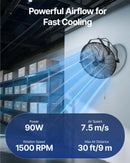 Rūpnieciskais sienas ventilators 44,6 cm, 3 ātrumi