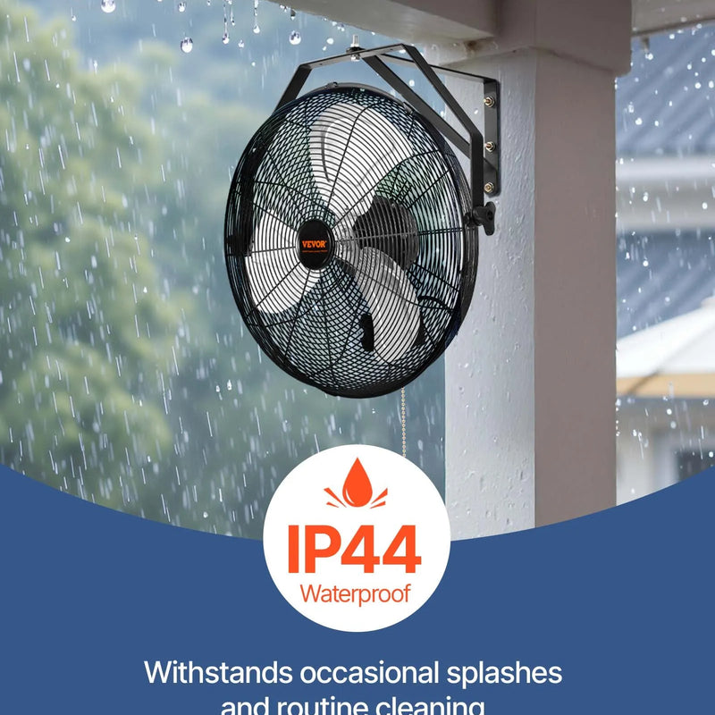 Rūpnieciskais sienas ventilators 44,6 cm, 3 ātrumi