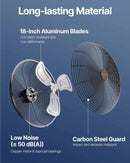 Rūpnieciskais sienas ventilators 44,6 cm, 3 ātrumi