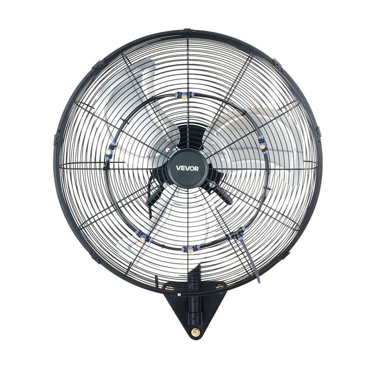 VEVOR Wall Fan, 505mm, with Oscillation and Misting Function, Remote Control, IP44, 3 Speeds, 18h Timer, Temperature Control, for Industrial, Commercial, Garage, Workshop and Gym Use