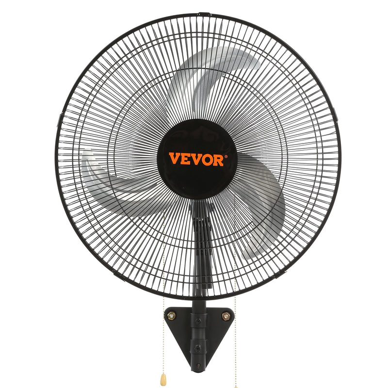 VEVOR 73W sienas ventilators, metāla, 44.5 cm, 3 ātrumi, max jauda 4000 CFM