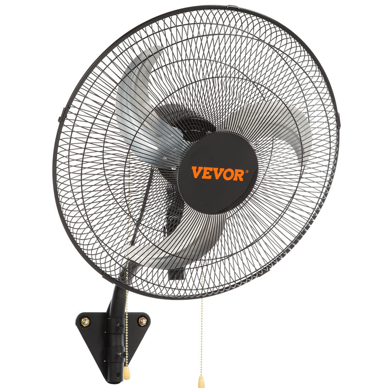 VEVOR 73W sienas ventilators, metāla, 44.5 cm, 3 ātrumi, max jauda 4000 CFM