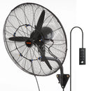 61 cm oscilējošs sienas miglotājs ventilators metāla 3 ātrumi 115 W