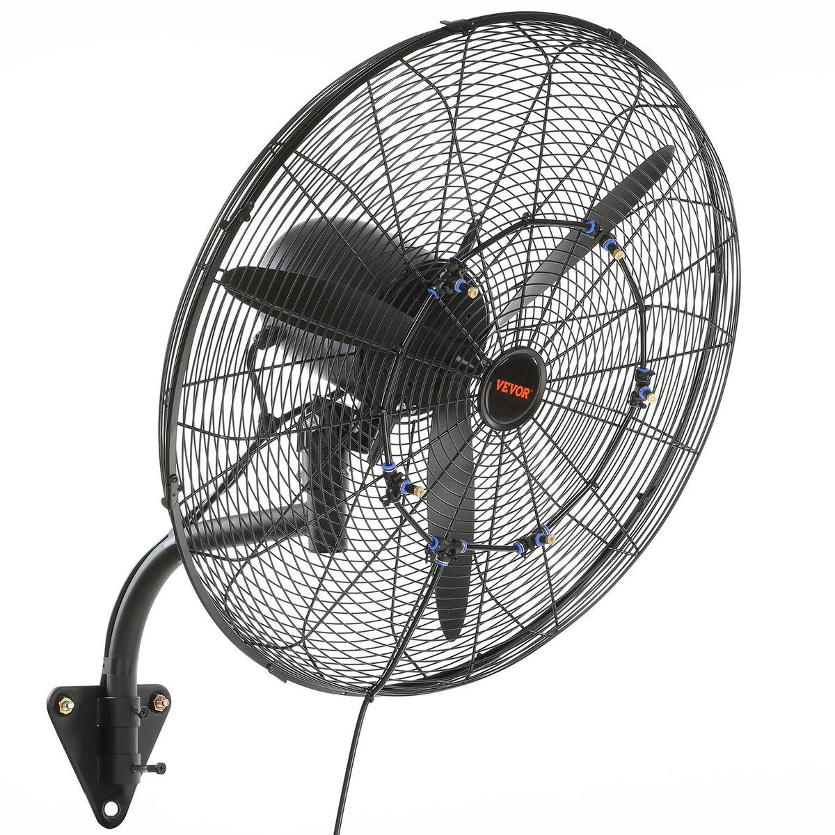 61 cm oscilējošs sienas miglotājs ventilators metāla 3 ātrumi 115 W
