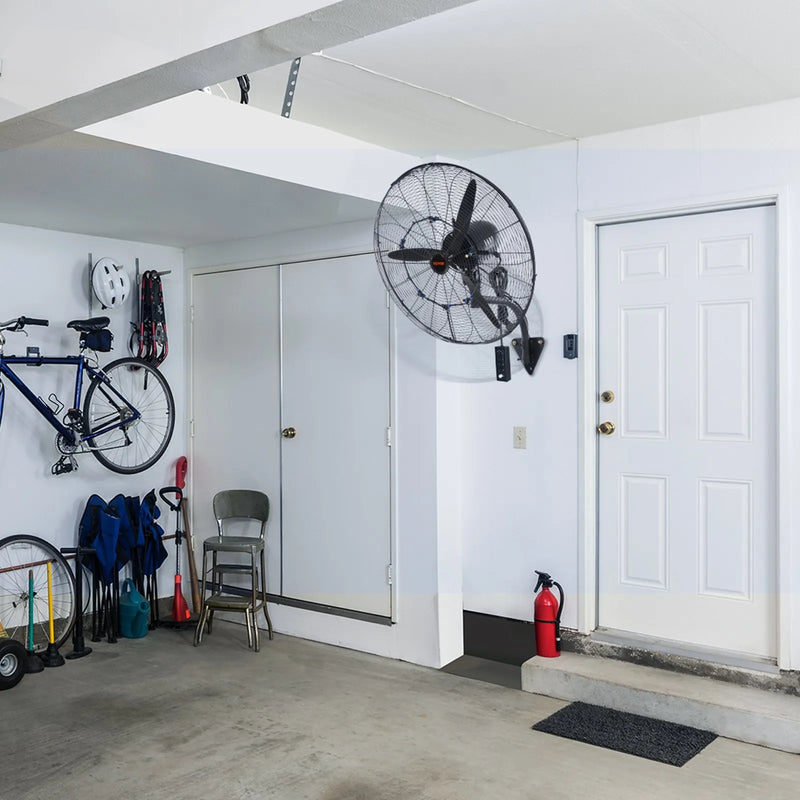 61 cm oscilējošs sienas miglotājs ventilators metāla 3 ātrumi 115 W