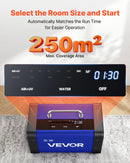 VEVOR ozona ģenerators 30000 mg/h, komerciāla ozona iekārta ar LCD skārienekrānu, 15 sekunžu aizkavētu startu, divu šļūteņu ūdens režīmu, telpām līdz 250 m²