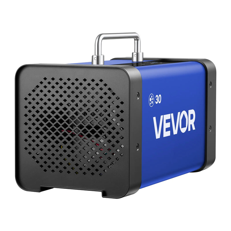 VEVOR ozona ģenerators 30000 mg/h, komerciāla ozona iekārta ar LCD skārienekrānu, 15 sekunžu aizkavētu startu, divu šļūteņu ūdens režīmu, telpām līdz 250 m²