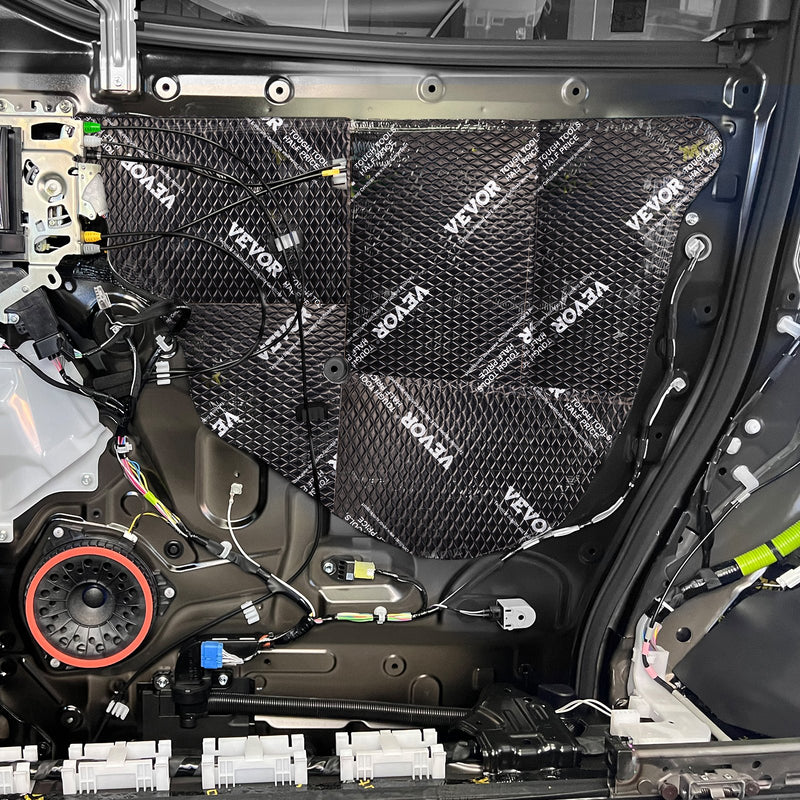 VEVOR auto skaņas izolācijas materiāls, 2 mm, 0,9 m², butila slānis trokšņu un vibrāciju slāpēšanai