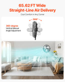 VEVOR rūpnieciskais statīva ventilaatorid, 3 ātrumi, augstums regulējams nr 115 līdz 147 cm