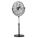 VEVOR rūpnieciskais statīva ventilaatorid, 3 ātrumi, augstums regulējams nr 115 līdz 147 cm