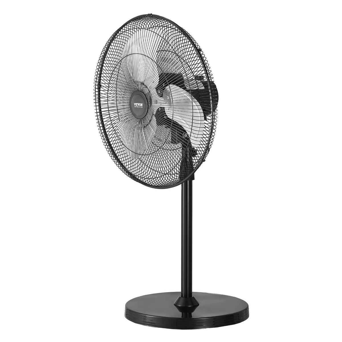 VEVOR 50 cm rūpnieciskais stāvošais ventilaatorid, 3 ātrumi, oscilējošs, augstuma regulēšana