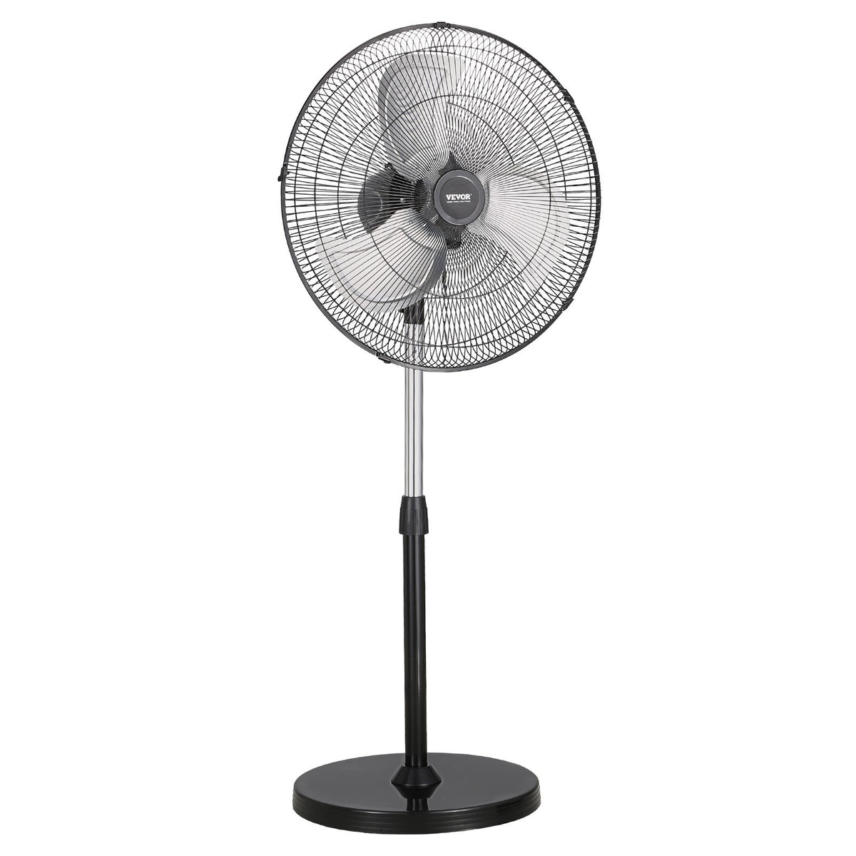 VEVOR 50 cm rūpnieciskais stāvošais ventilaatorid, 3 ātrumi, oscilējošs, augstuma regulēšana