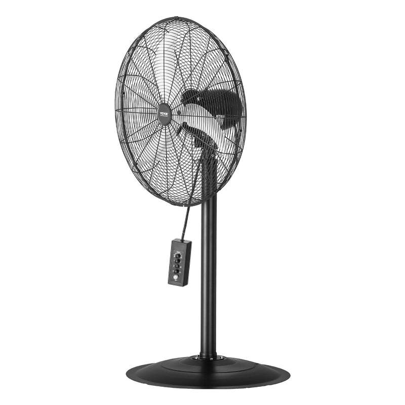 VEVOR 61 cm rūpnieciskais statīva ventilaatorid, 3 ātrumi, svārstīgs, regulējams augstums