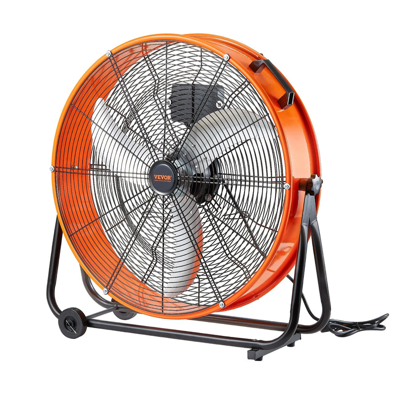 Rūpnieciskais grīdas ventilators 61 cm, 3 ātrumi, taimeris, noliktavām