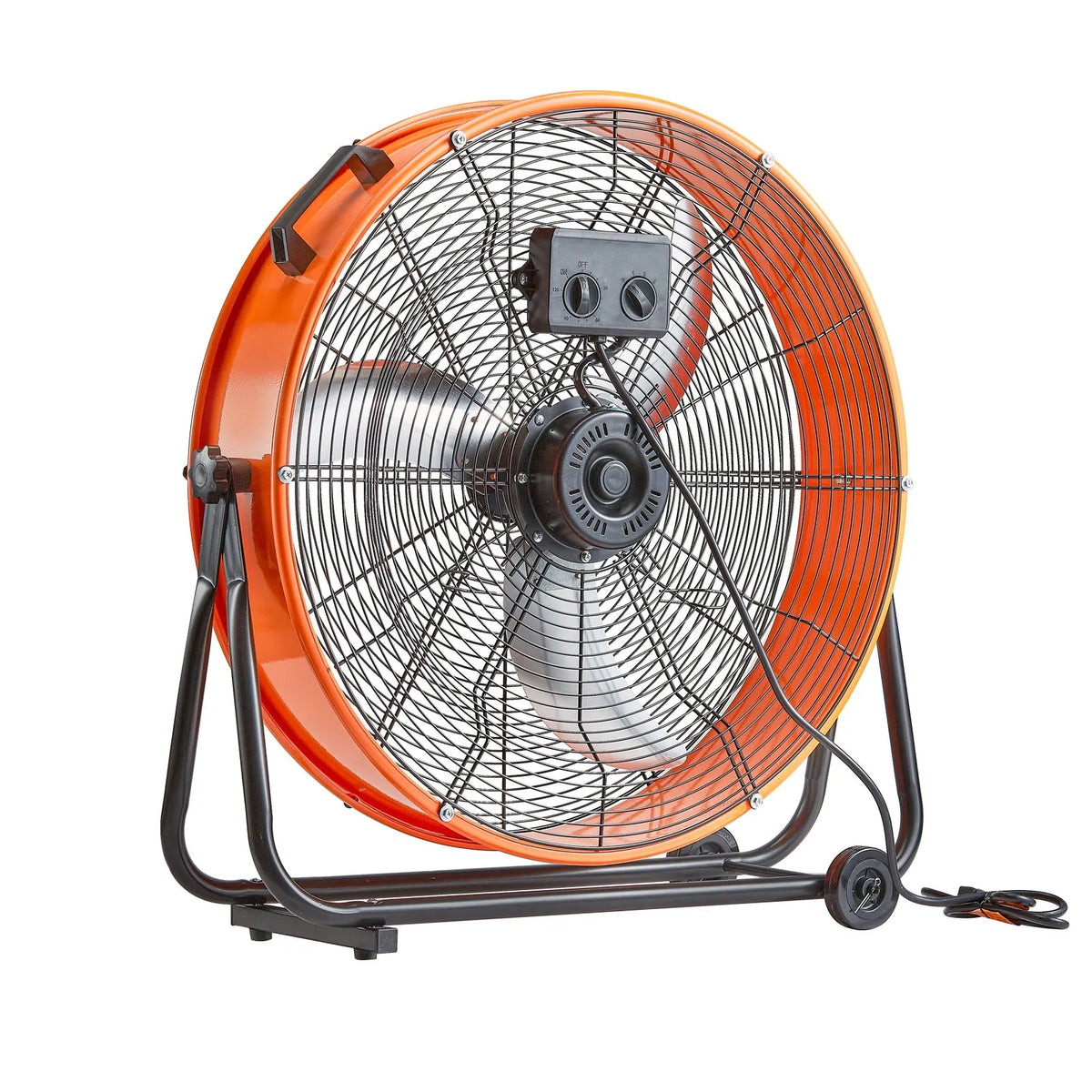 Rūpnieciskais grīdas ventilators 61 cm, 3 ātrumi, taimeris, noliktavām