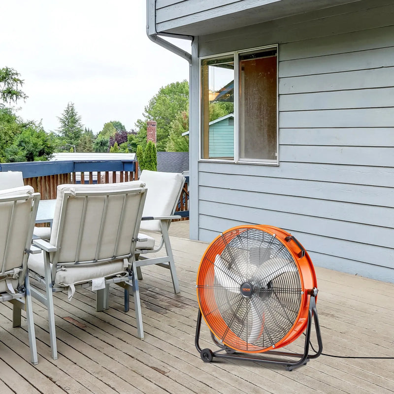 Rūpnieciskais grīdas ventilators 61 cm, 3 ātrumi, taimeris, noliktavām
