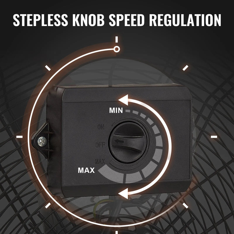 Rūpnieciskais grīdas ventilators 61 cm, maināms ātrums, 13 480 m³/h