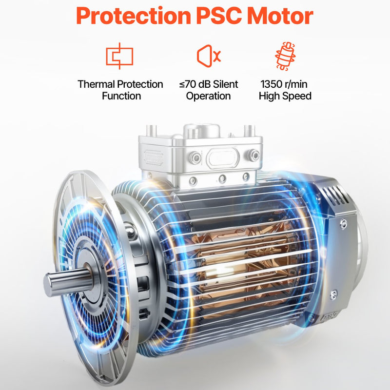 VEVOR 76 cm Industriālais stāvošais ventilators ar 3 ātrumiem, oscilējošs, ar augstuma regulēšanu