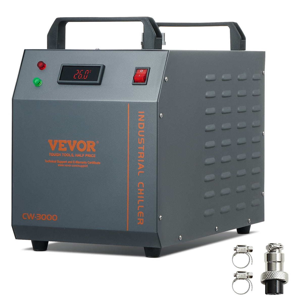 VEVOR tööstuslik veejahuti CW-3000, 12 l paak, 12 l/min, lasertoru jahutamiseks
