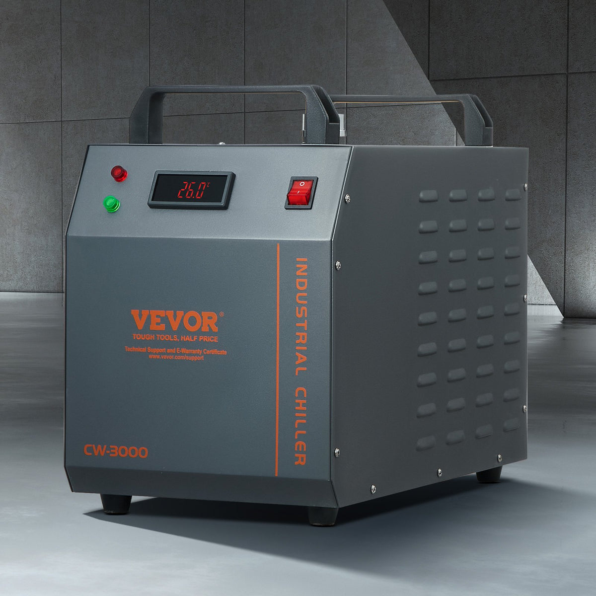 VEVOR tööstuslik veejahuti CW-3000, 12 l paak, 12 l/min, lasertoru jahutamiseks