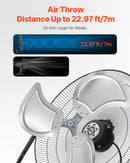 VEVOR 50 cm grīdas ventilators, 3 ātrumi, 360° regulējams leņķis, jaudīgs rūpnieciskais ventilators