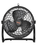 VEVOR 35 cm grīdas ventilators, 3 ātrumi, 360° regulējams leņķis, jaudīgs rūpnieciskais ventilators