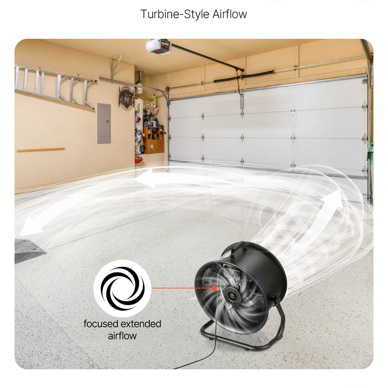 VEVOR 35 cm grīdas ventilators, 3 ātrumi, 360° regulējams leņķis, jaudīgs rūpnieciskais ventilators