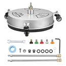 38 cm augstspiediena virsmas tīrītājs ar riteņiem, nerūsējošā tērauda betona tīrītājs, 275 bar, 1,6 cm ātrās savienošanas uzgalis ar 2 pagarinājuma stieņiem