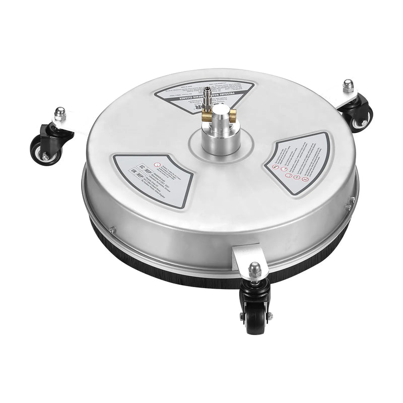 38 cm augstspiediena virsmas tīrītājs ar riteņiem, nerūsējošā tērauda betona tīrītājs, 275 bar, 1,6 cm ātrās savienošanas uzgalis ar 2 pagarinājuma stieņiem