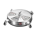 45 cm augstspiediena virsmas tīrītājs ar riteņiem, nerūsējošā tērauda betona tīrītājs, 275 bar, 6 mm ātrās savienošanas uzgalis ar 2 pagarināšanas stieņiem, grīdu, piebraucamo ceļu un terases mazgāšanai