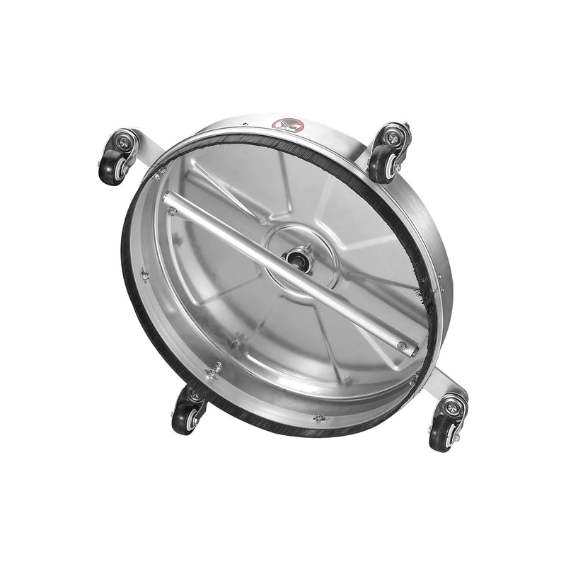 45 cm augstspiediena virsmas tīrītājs ar riteņiem, nerūsējošā tērauda betona tīrītājs, 275 bar, 6 mm ātrās savienošanas uzgalis ar 2 pagarināšanas stieņiem, grīdu, piebraucamo ceļu un terases mazgāšanai