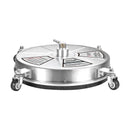 45 cm augstspiediena virsmas tīrītājs ar riteņiem, nerūsējošā tērauda betona tīrītājs, 275 bar, 6 mm ātrās savienošanas uzgalis ar 2 pagarināšanas stieņiem, grīdu, piebraucamo ceļu un terases mazgāšanai