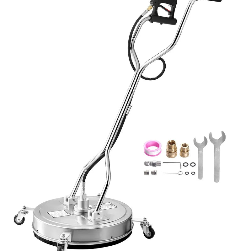 56 cm augstspiediena mazgātāja virsmas tīrītājs ar 4 riteņiem un diviem rokturiem, maksimālais spiediens 4000 PSI