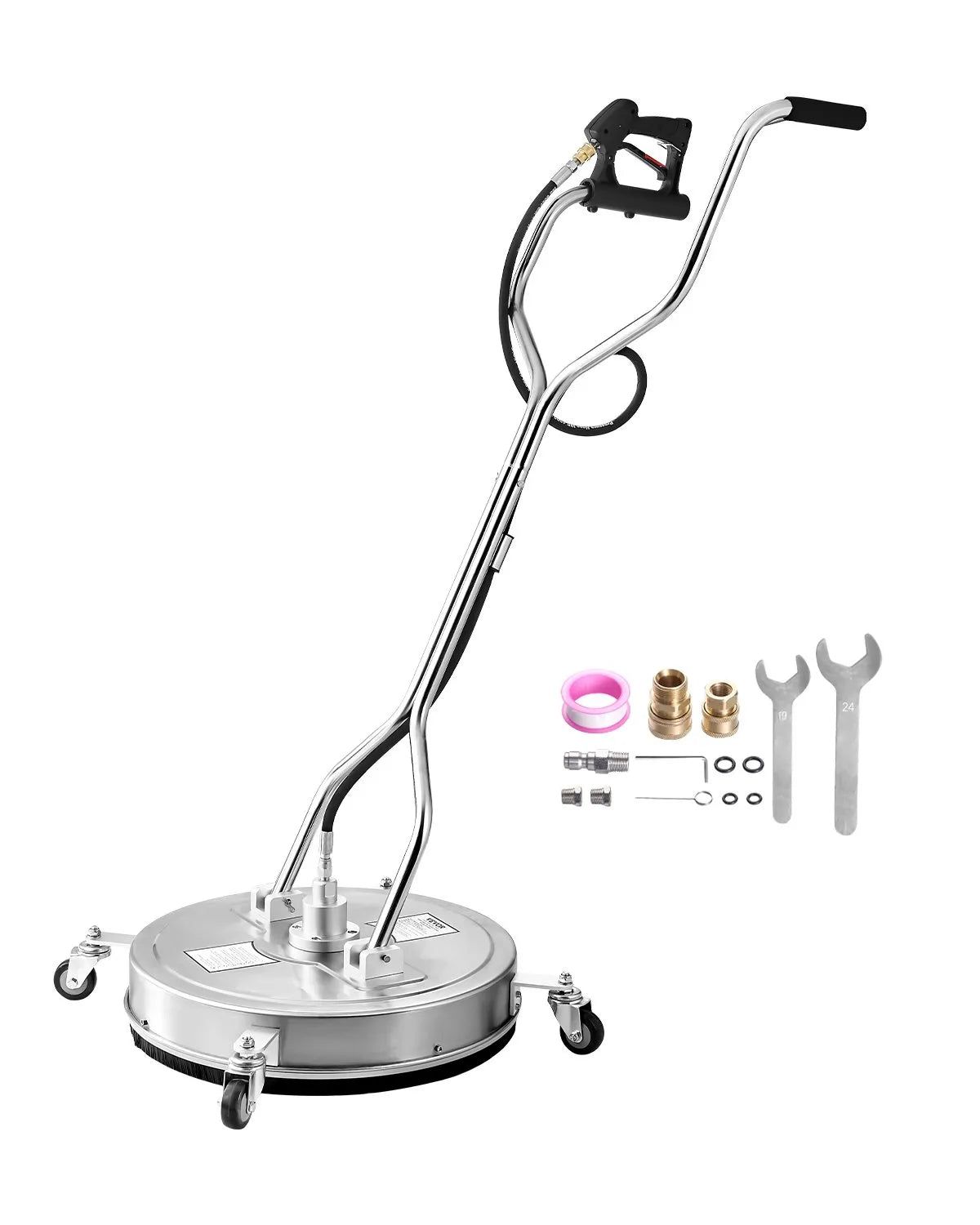 VEVOR 56 cm High-Pressure Surface Cleaner with 4 Wheels and Dual Handles, Maximum Pressure 4000 PSI