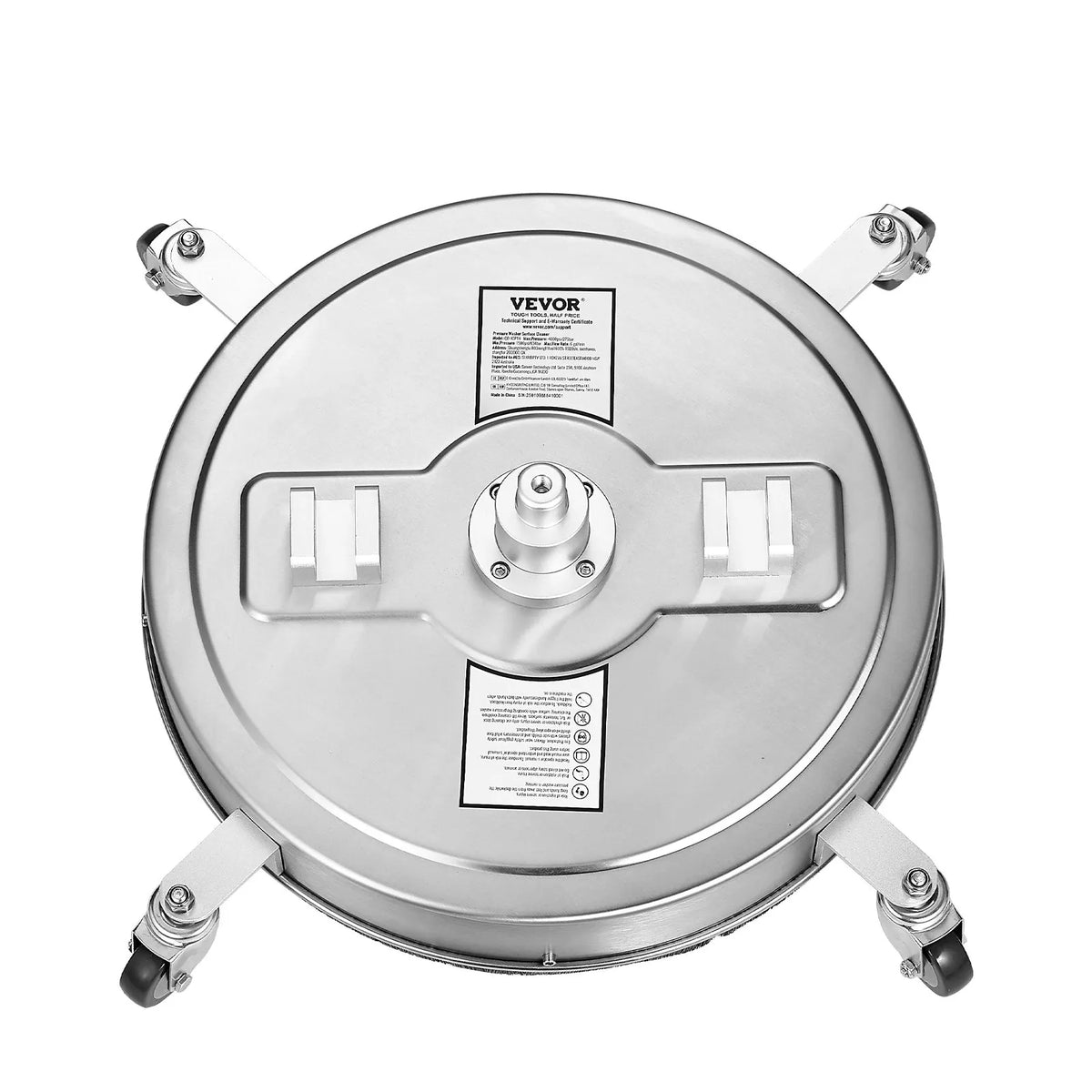 VEVOR 56 cm High-Pressure Surface Cleaner with 4 Wheels and Dual Handles, Maximum Pressure 4000 PSI