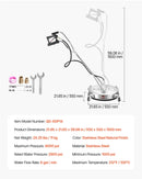 56 cm augstspiediena mazgātāja virsmas tīrītājs ar 4 riteņiem un diviem rokturiem, maksimālais spiediens 4000 PSI