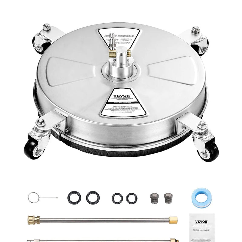 42 cm augstspiediena mazgātāja virsmas tīrītājs ar 4 riteņiem, nerūsējošais tērauds, maksimālais spiediens 4000 PSI
