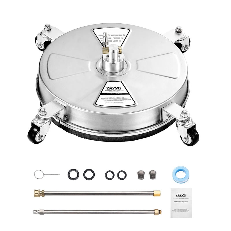 42 cm augstspiediena mazgātāja virsmas tīrītājs ar 4 riteņiem, nerūsējošais tērauds, maksimālais spiediens 4000 PSI